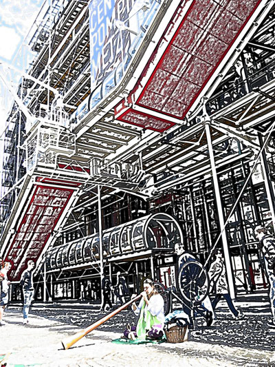 Paris 14 - didgeridoo a Beaubourg