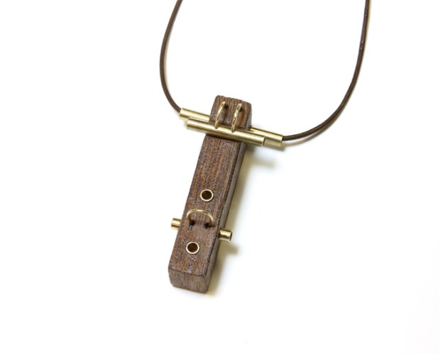 Day 18, ad lib. Found object, brass, leather. © Blandine Hallé 2015