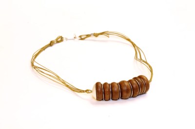 Day 35, learning curve. Upcycled wood, sterling silver, stainless steel, thread. © Blandine Hallé 2015