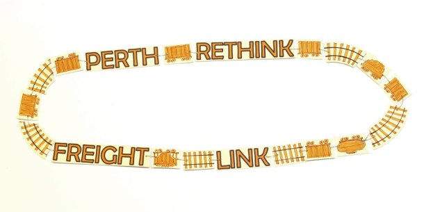 Day 38, Rethink Perth Freight Link. Paper, cardboard, thread. © Blandine Hallé 2015